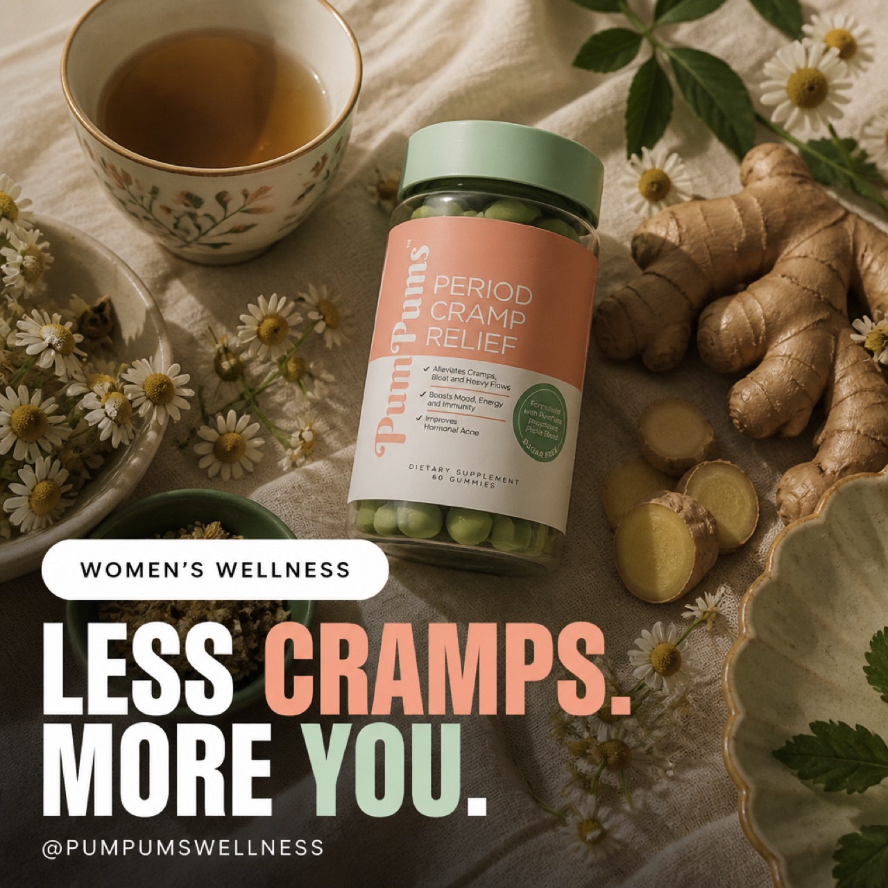 PumPums flat-lay ad