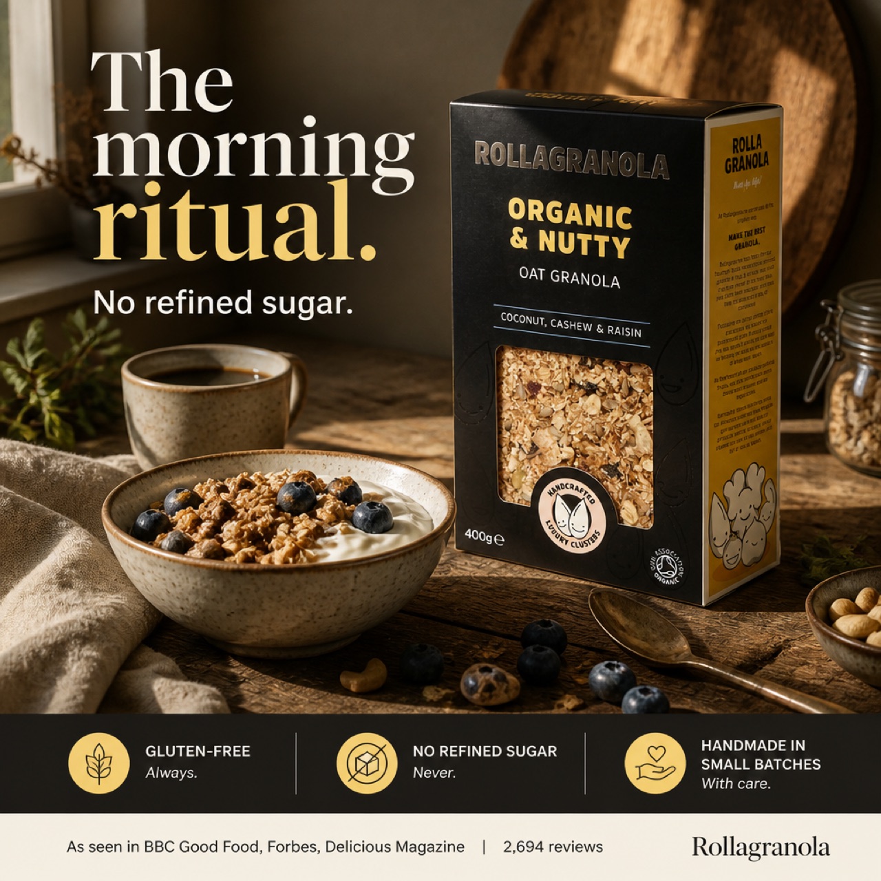 Rollagranola · no refined sugar Cozy Still-Life
